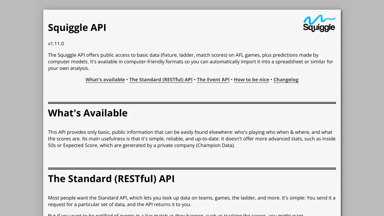 Screenshot of Squiggle website