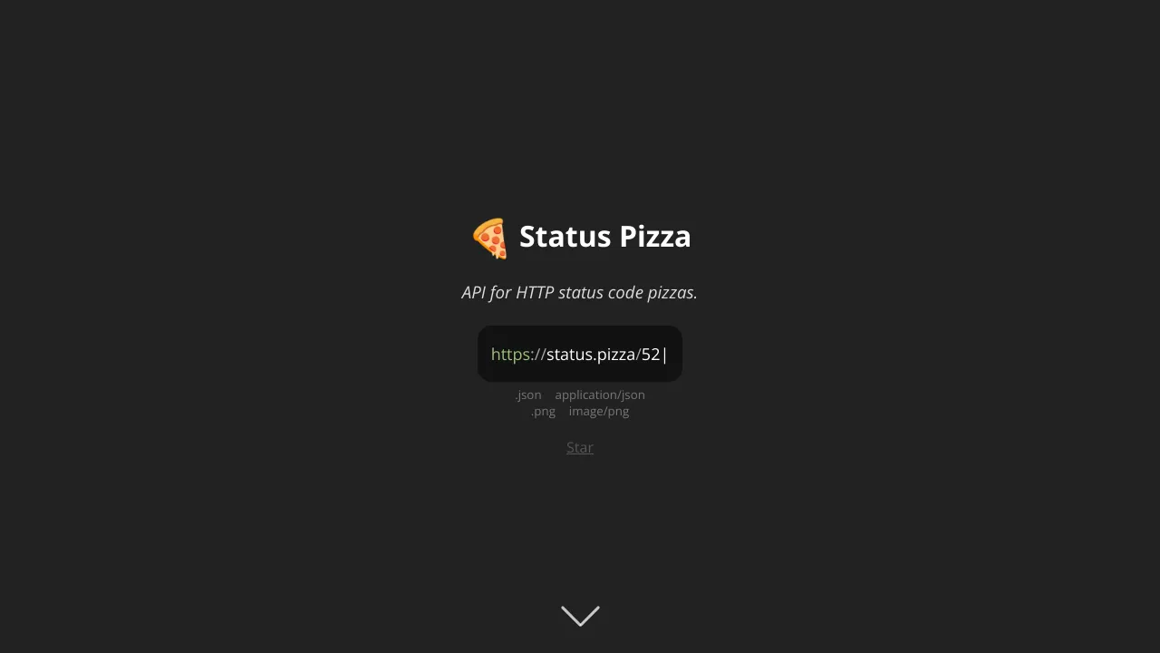 Screenshot of Status Pizza website
