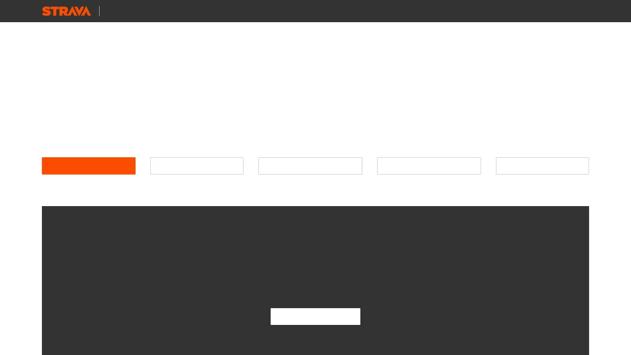 Screenshot of Strava website