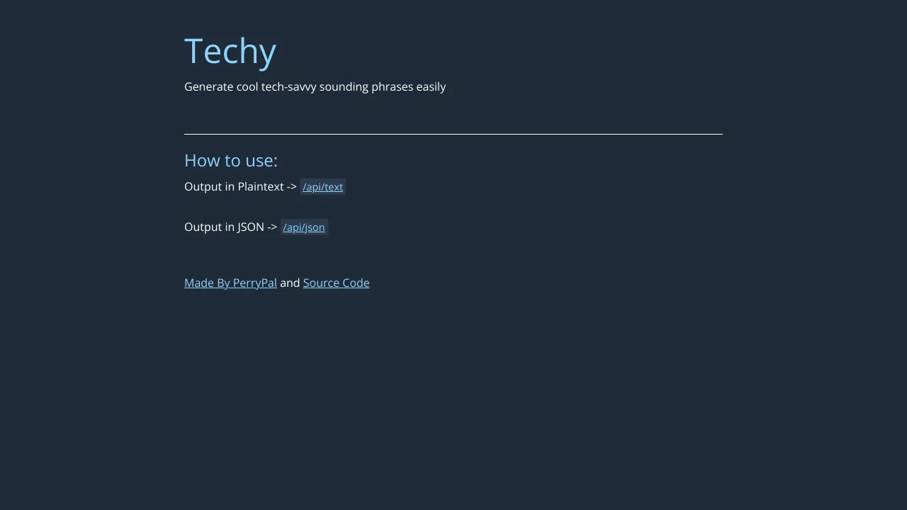 Screenshot of Techy website