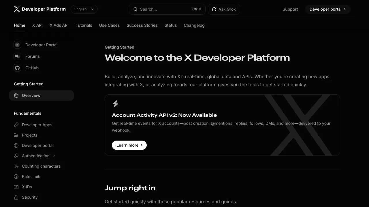 Screenshot of Twitter website