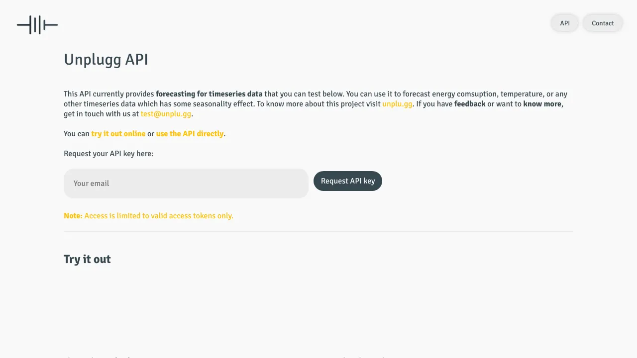 Screenshot of Unplugg website