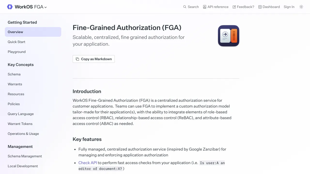 Screenshot of Warrant website