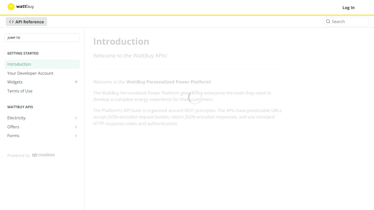 Screenshot of WattBuy website